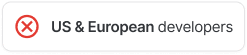 An image of US and European developers