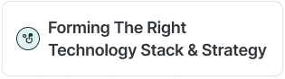 A image of forming the right technology stack and strategy