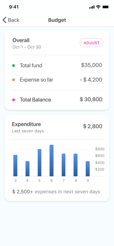 A screenshot of an application