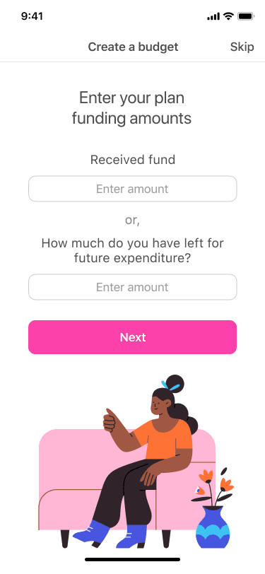 A screenshot of a budget management tools