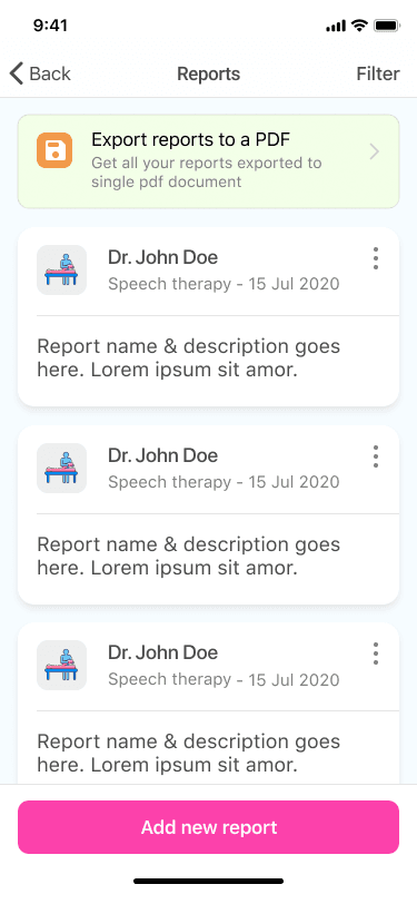 A screenshot of a task report of project management tools